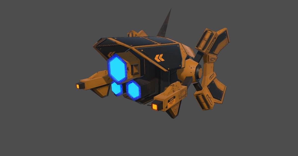 Low poly combat drone | 3D Robots